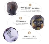 SOPOTUTU Voice Activated Induction Halloween Walking Doll Scary Glowing Ghost Prop with Creepy Face and Shabby Clothes for Haunted House Party Decorations