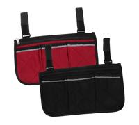 SOPOTUTU Walker Accessories Pouch Wheelchair Armrest Side Hanging Storage Bag for Office Chair Includes Ample Compartments for Keys Notebooks and Pens Easy Installation