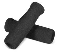 SOPOTUTU Walker Handle Cushion and Cane Grip Covers for Elderly, Non-Slip Soft Nbr Foam Hand Pads, Protective Rolling Walker and Crutches Padding, Black 2pcs Set for Mobility Aid