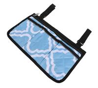 SOPOTUTU Wheelchair Side Hanging Storage Bag for Electric Scooters Walkers Rollators with Secure Zipper Compartments for Phone Glasses Bottle Wallets Lightweight Organizer for Adults