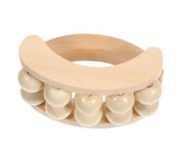 SOPOTUTU Wood Massage Roller with Wooden Handle Deep Tissue Therapy Tool Portable Handheld Massager for Back Legs and Muscle Relaxation Compact Lightweight Design for Home Office and Travel