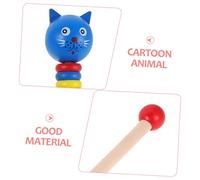 SOPOTUTU Wooden Cartoon Animal Push Walker for Smooth Wheels and Comfortable Handle Promotes Gross Motor Skills and Social Play Lightweight and Floor-friendly Push Cart for Boys