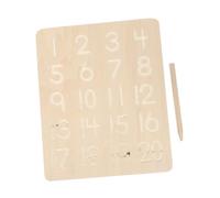 SOPOTUTU Wooden Early Educational Number Tracing Board for Concave and Convex Groove Writing Montessori Sensory Learning Tool for Preschool Number Cognition and Handwriting Practice