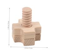 SOPOTUTU Wooden Educational Screw for Montessori Geometrical Shapes Building Natural Material Early Learning Cognitive Development Safe Smooth Surface Interactive Play