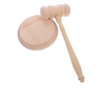 SOPOTUTU Wooden Judge Hammer with Base Multifunctional Gavel for Lawyers Judges Auctioneers and Law Students Beech Wood for Courtroom and Meetings