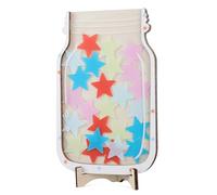 SOPOTUTU Wooden Star Reward Jar with Tokens Positive Behavior Incentive System for Classroom and Home Motivation Tool and Attractive Design for Boys