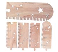 SOPOTUTU Wooden Star-Shaped Growth Chart Wall Hanging Ruler Precise Measurement Markings, Safe for Children, Nursery Height Measurement Wall Decor for Kids Rooms