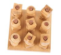 SOPOTUTU Wooden Toe Board Game Educational Family Strategy for Adults Wood Material Challenging Puzzle for Developing Strategic Thinking and Problem Solving Skills Convenient Storage Design
