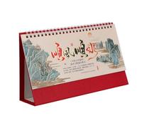 SOPOTUTU Year Horse Desk Calendar Small Flip Desktop Easel Calendar Compact Tent Style for Office Home Travel Planning with Holiday Labels and Clear Date Format