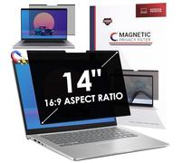 SOPPY 14 Inch 16:9 Magnetic Privacy Screen for Laptop, Removable Protector Anti-Glare Blue Light Blocking Laptop Privacy Screen, Compatible with Lenovo/HP/Envy/Dell/Acer/Asus/Thinkpad