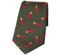 Soprano green shotgun cartridges country woven silk tie
