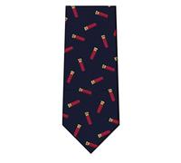 Soprano Navy Blue Luxury Silk Tie With red shotgun cartridges adorning the whole tie