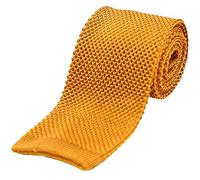 Soprano Plain Burnt Orange Knitted Silk Tie