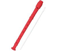 Soprano Recorder 8 Hole Classic German Style Descant Flute Musical Instruments + Cleaning Rod for Beginners Kids School Graduation Gift (red)