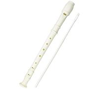 Soprano Recorder 8 Hole Classic German Style Descant Flute Musical Instruments + Cleaning Rod for Beginners Kids School Graduation Gift (white)