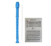 Soprano Recorder 8 Hole Classic German Style Descant Flute Musical Instruments + Cleaning Rod + Instruction for Beginners Kids School Graduation Gift (Blue)