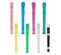 soprano recorder 8 Holes ABS Recorder Long Flute Instrument Colorful Instrumens for Children Beginner(White)