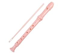 Soprano Recorder Descant Flauta Recorder 8 Hole ABS Clarinet German Style Treble flute C Key for Kids Children With Fingering Chart Instructions with Cleaning Rod Bag pink (Pink)