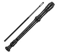 Soprano Recorder Descant Flauta Recorder 8 Hole ABS Clarinet German Style Treble flute C Key for Kids Children With Fingering Chart Instructions with Cleaning Rod Bag Black