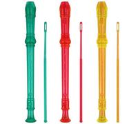 Soprano Recorder Descant Flauta Recorder 8 Hole ABS Clarinet German Style Treble flute C Key with Fingering Chart Instructions Transparent 3 Pack