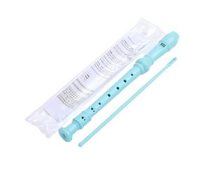 Soprano Recorder Light Blue 8 Holes with Cleaning Rod German Style C Key Recorder for Kids Beginners and Students