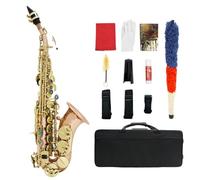 Soprano Saxophone B-flat Elbow Abalone Shell Phosphor Bronze Saxophone Instrument for Professional Performance/Amateur