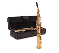 Soprano Saxophone By Gear4music Bb With Case Reed Pad Saver & Strap | Precision-drawn tone holes for optimal airflow, blued steel springs for durable action, adjustable thumb rest