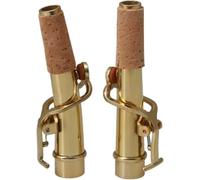 Soprano Saxophone Neck Set, Straight & Curved Brass Replacement Necks 2-Pack: Polished Durable Finish - Sax Neck Upgrade for Tone Projection Airflow Stability | Soprano Sax Mouthpiece Neck