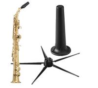Soprano Saxophone Stand, Lightweight Foldable Saxophone Display Holder, with Locking Screws and a Sturdy Metal Construction, Sturdy Non-Slip Saxophone Stand for All Women, Men, T