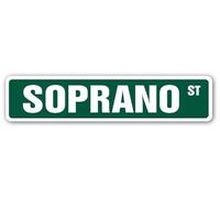 SOPRANO Street Sign Metal Plastic Decal tony mob mafia gangster singer