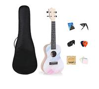 Soprano Ukulele for Beginners, Adults & Children - Includes Gig Bag, Strap, Nylon Strings, Tuner & Pick - Perfect Concert Ukulele Gift