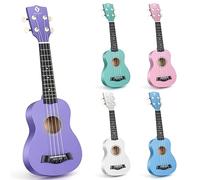 Soprano Ukulele for Beginners, Hawaiian Ukulele 21 Inch Basswood,4 - Strings Guitar Ukulele for kids Adult Student, Purple