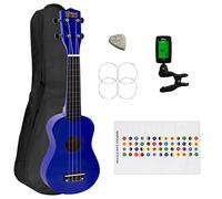 Soprano Ukulele for Beginners in Blue with FREE Uke Bag & Tuner