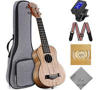 Soprano Ukulele Ranch 21 inch Professional Learn to Play Beginner ukelele with Free Online 12 Lessons ukalalee Starter Instrument Kit Bundle Gig bag&Tuner&Strap&Aquila String Set - Matte
