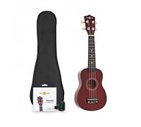 Soprano Ukulele Starter Pack by Gear4music, with Clip-OnTuner, Cover and Strings