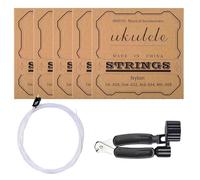 Soprano Ukulele Strings Set - 5 Packs Heavy Duty Nylon Compact Musical Instrument Accessory Reliable Replacement | Long Lasting School Travel Exhibition Pair
