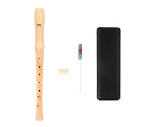 Sopranos Recorder 8 Hole Wood Recorder German British Fingering Treble Flute With Cleans Rod And Carry Box Set