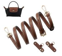 SOPROM Crossbody Strap for Longchamp Mini Bag, Strap Kit for Long Champ Le Pliage(Width:11mm,Color:Brown&Gold)