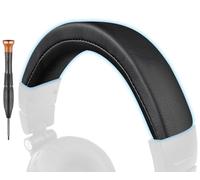 SOPROM Protein Leather Replacement Headstrap Pad Kit for Audio Technica ATH M50, M50X, M50XWH, M50XBT, M50XBT2, M50S/LE Headphones, Easy DIY Installation(Black)