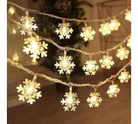 SOPSTUO 20ft Snowflack Fairy Lights, 40 LED Christmas String Lights for Indoor Outdoor, Bedroom, Wedding, Party,Birthday, Valentine, Christmas Decoration