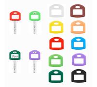SOPSTUO Key Covers Caps - 10Pcs Key Caps, Key Coloured Caps, Flexible Square Key Covers, Identifiers Caps Key for House Keys Classification Organization