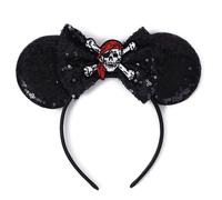 SOPSTUO Pirate Accessories Mouse Ears Headband, Pirate Hat for Kids, Boy, Girl, Men, Women, Cosplayer Costume Accessories, Halloween Party Supplies (Atyle B)