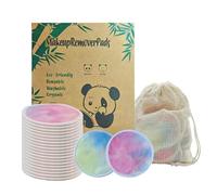 Sopurrrdy 28 Pack Reusable Makeup Remover Face Pads with Laundry Bag Washable Soft and Comfortable Cleaning Face Skin,Washable Bamboo Cotton Rounds Colorful