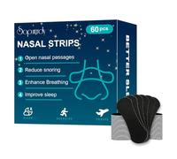 Sopurrrdy 60ct Extra Strength Nasal Strips for Snoring Relief & Better Breathing - Comfortable Nose Strips for Sleep and Exercise