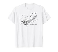 Sopwith Camel Biplane Flying Clouds T-Shirt