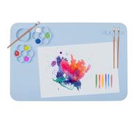 SOQKEEN Silicone Craft Mat, 24"×16" Silicone Painting Mat for Crafting, Painting, Non-Stick Large Reusable Craft Mat Collapsible Sheet Mat for Watercolour Cutting Art Creation Clay and DIY Projects