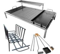 Sor Pampa Grill - Argentine Grill with Removable Iron Modules + Fire Pit + Fire Tools - BBQ Grill Roast - 100 x 60 cm