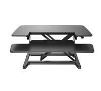 Sora height adjustable sit stand workstation for desks - Black