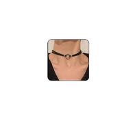Sora Tuki Black Choker Necklace for Women 1cm-3cm Wide Velvet Leather Lace Chocker Tattoo Collar 90s Goth Jewelry, Zinc, No Gemstone