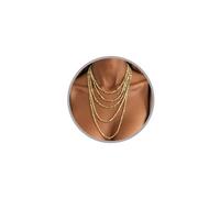 Sora Tuki Layered Gold Beaded Necklaces for Women Trendy Chunky Statement Necklace Adjustable Long Gold Necklace Square Cube Beaded Stackable Necklaces Unique Statement Chunky Jewelry, L, Metal, No